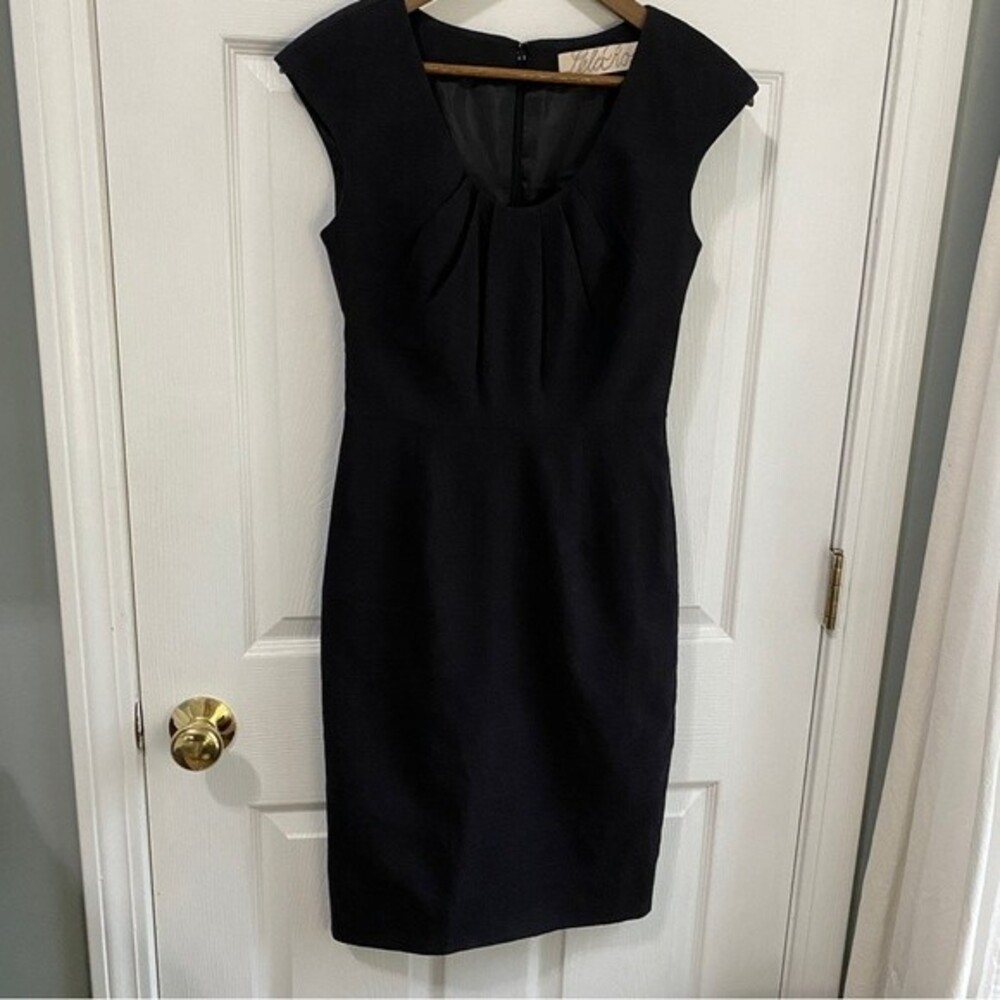Lela Rose Textured Sheeth Cap Sleeve Dress - size 0